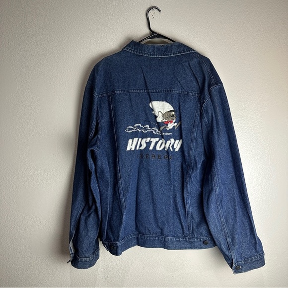 Iceberg History Denim Jacket Speedy Gonzales Embroidered Streetwear Size 3XL - Picture 1 of 11